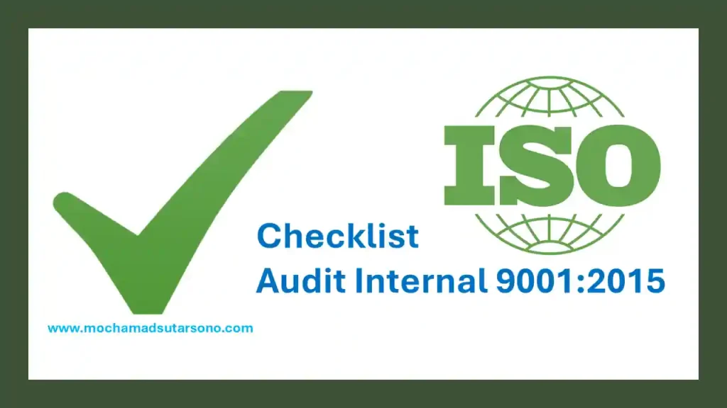 contoh checklist internal audit iso 9001 2015